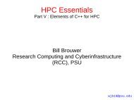 HPC Essentials V - Research Computing and Cyberinfrastructure