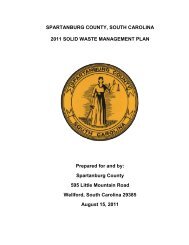 Solid Waste Management Plan - Spartanburg County