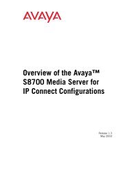 Overview of the Avaya S8700 Media Server for IP Connect ...