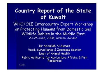 Rabies in Kuweit - Middle East - OIE