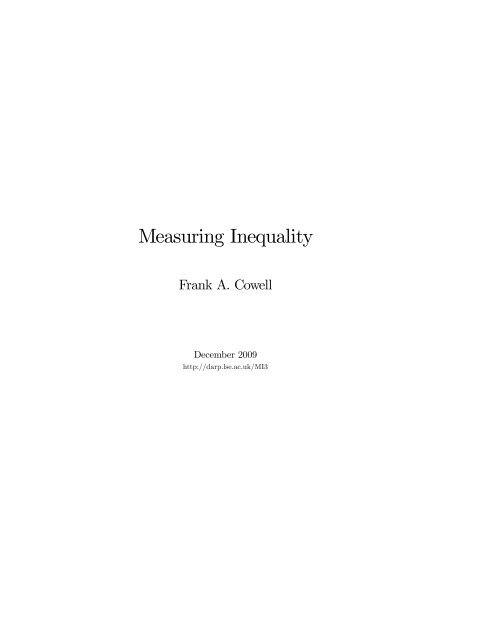 Measuring Inequality - DARP
