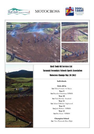 MOTOCROSS - Taranaki Secondary School Sport Association