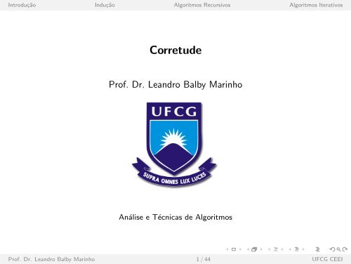 Corretude - UFCG