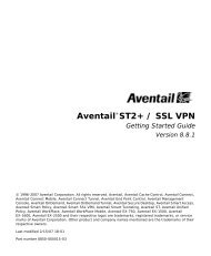 AventailÂ® ST2+ / SSL VPN - SonicWALL