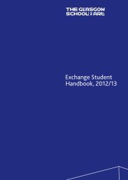Exchange Student Handbook, 2012/13 - Glasgow School of Art