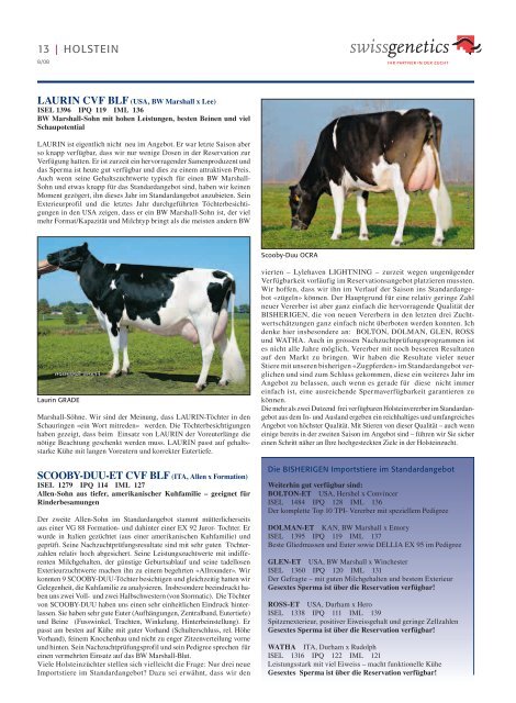 8. Ausgabe 2008 - fr - Swissgenetics