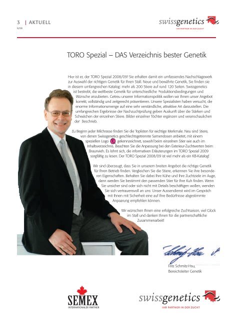 8. Ausgabe 2008 - fr - Swissgenetics