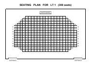 Seating Plan for Lecture Theatres - Academic 1