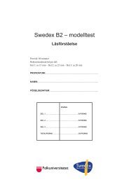Swedex B2 Ã¢Â€Â“ modelltest - Folkuniversitetet