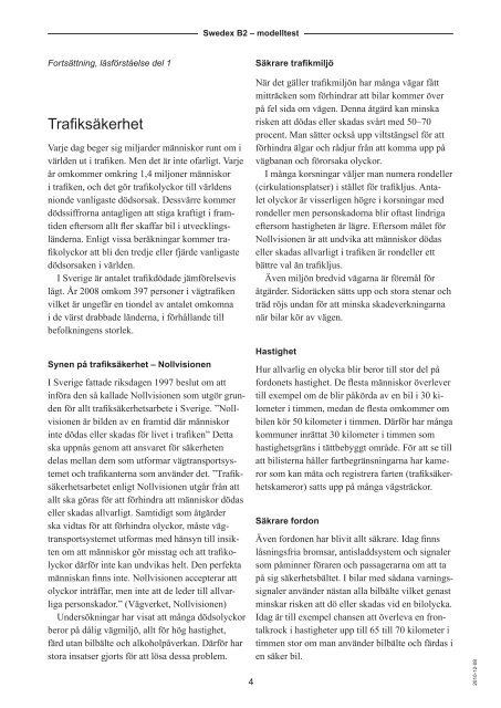 Swedex B2 Ã¢Â€Â“ modelltest - Folkuniversitetet