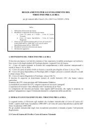 REGOLAMENTO TIROCINI PRE-LAUREAM_17-10 ... - Psicologia