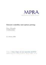 Natural volatility and option pricing