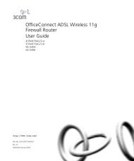 OfficeConnect ADSL Wireless 11g Firewall Router User Guide