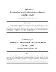 Actes de congrès - LMPA - Université du Littoral-Côte-d'Opale