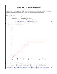 Maple and the Heaviside Function - WSU Vancouver Directory