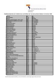 Liste der Praktikumsbetriebe 2009 - Tourismusschulen Bludenz