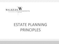 ESTATE PLANNING PRINCIPLES - Cape Law Society