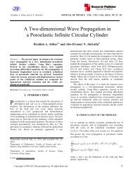 A Two-dimensional Wave Propagation in a Poroelastic Infinite Circular