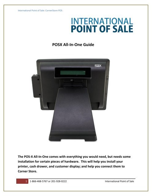 Installation Instruction For Pos X All In One Corner Store Point
