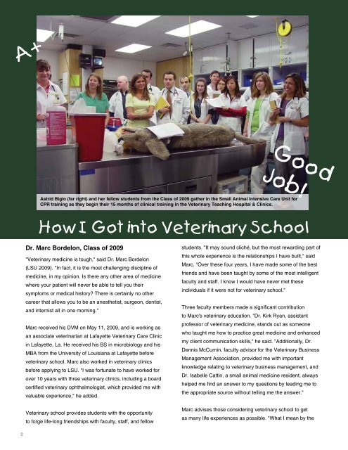 How I Got Into Veterinary School - School of Veterinary Medicine