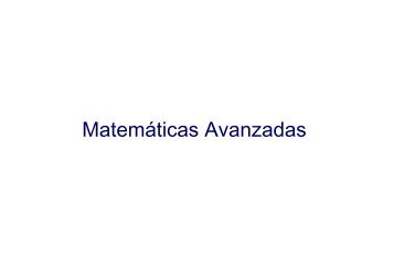MatemÃ¡ticas Avanzadas - DivisiÃ³n de Ciencias BÃ¡sicas - UNAM