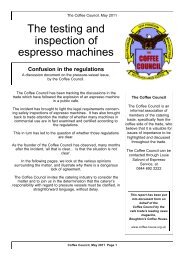 The testing and inspection of espresso machines - Boughton's ...