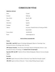 CURRICULUM VITAE - University of Namibia