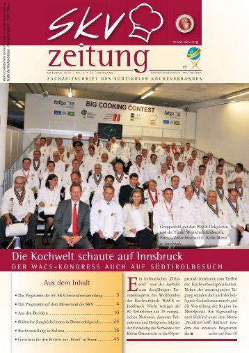 Oktober-Zeitung des Südtiroler Kochverbands