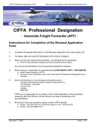 Renewal Associate PFF - CIFFA.com