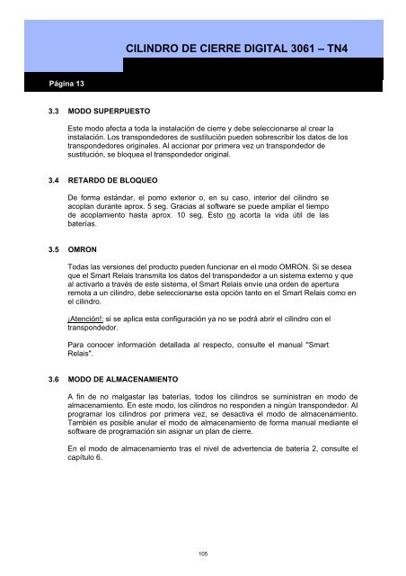 MANUAL SISTEMA 3060 - SimonsVoss technologies