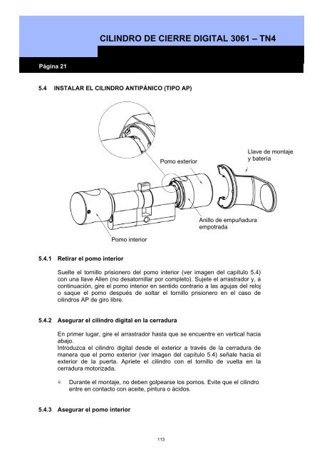 MANUAL SISTEMA 3060 - SimonsVoss technologies