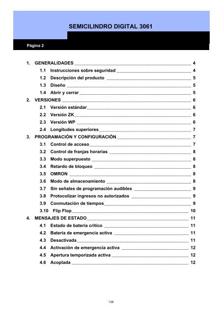 MANUAL SISTEMA 3060 - SimonsVoss technologies