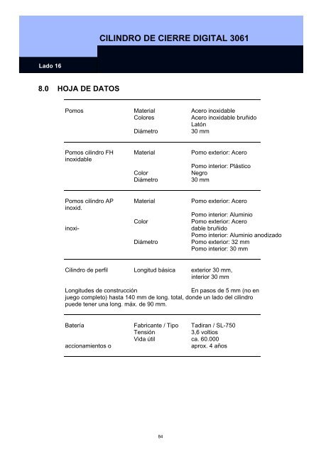 MANUAL SISTEMA 3060 - SimonsVoss technologies