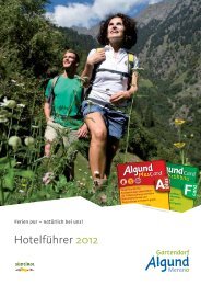Hotelführer 2012 - Algund