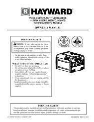 ASME Heater Owner's Manual - HaywardÂ® Commercial Pool