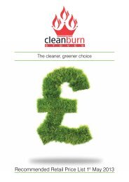 Recommended Retail Price List 1st May 2013 - Cleanburn Stoves