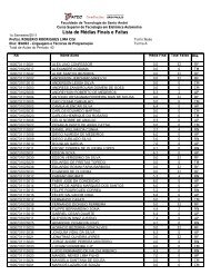 Lista de MÃ©dias Finais e Faltas - fatec santo andrÃ©