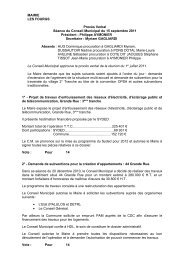 MAIRIE LES FOURGS ProcÃ¨s Verbal SÃ©ance du Conseil Municipal ...