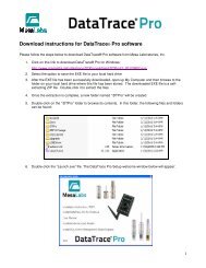 Download instructions for DataTraceÂ® Pro software - Mesa Labs