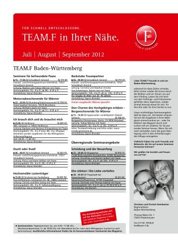 Baden Württemberg - Team.F