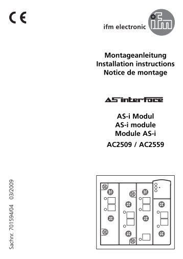 Montageanleitung Installation instructions Notice de montage AS-i ...