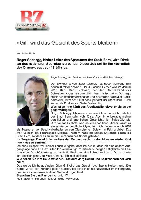 Â«Gilli wird das Gesicht des Sports bleibenÂ»