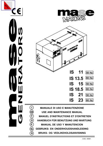 GENER ATORS - Mase Generators of North America