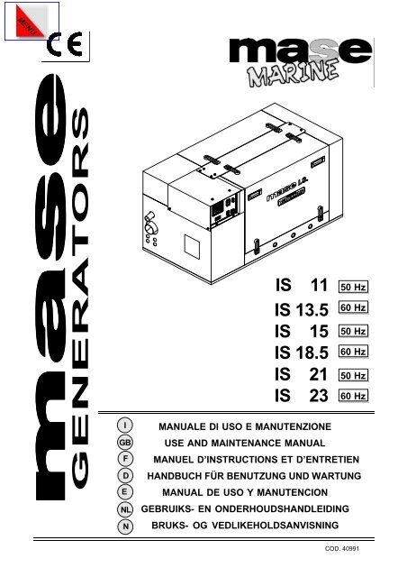 GENER ATORS - Mase Generators of North America