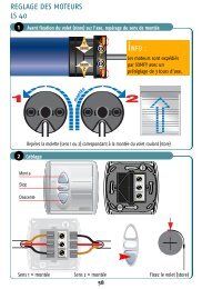 REGLAGE DES MOTEURS LS 40 - Conseils sur les stores