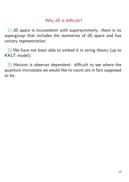 de Sitter space and Holography