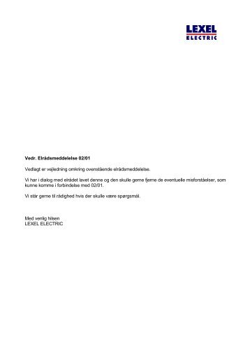 elrÃ¥dsmeddelelse 0201