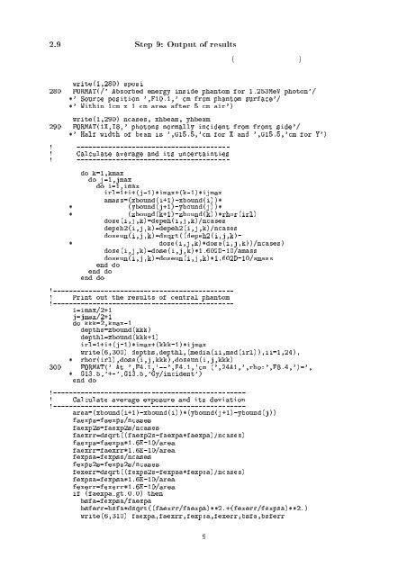 Lecture Notes of Dose distribution calculation inside phantom with ...