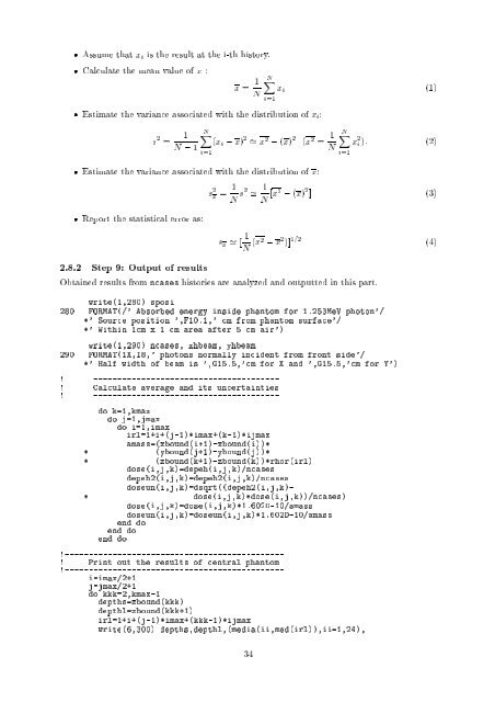 Lecture Notes of Dose distribution calculation inside phantom with ...