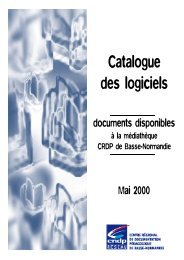 Catalogue des logiciels - CRDP Basse-Normandie